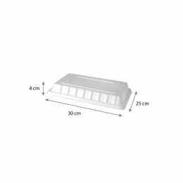 Couvercle pour plateau repas biodégradable 24 x 29,5 cm - par 200