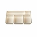 Plateau repas PLA 5 compartiments 24 x 29,5 x 3 cm - par 50
