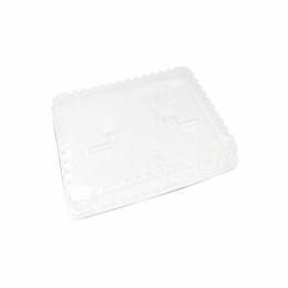 Couvercle plastique transparent pour plateau repas plastique 5 compartiments 24 x 29,5 cm - par 50