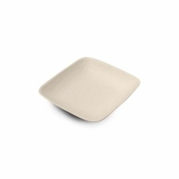 Mini assiette carrée en bagasse 6,6 x 6,6 cm - par 50