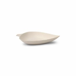 Mini assiette feuille bagasse 9 x 6,1 x 1,3 cm - par 50