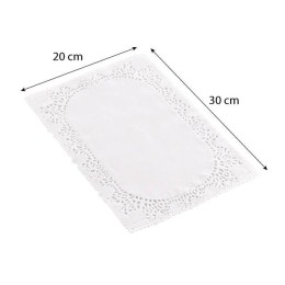 Dentelle blanche format 20 x 30 cm - par 250