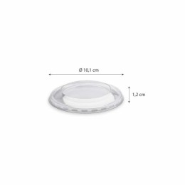 Couvercle plat plastique pour pots Servipack 200, 270, 300 et 400 ml - par 50