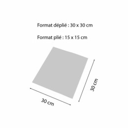 Serviette jetable ouate blanche 1 feuille 30 x 30 cm - par 200