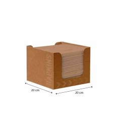 Serviette cocktail marron avec distributeur 20 x 20 cm - par 50