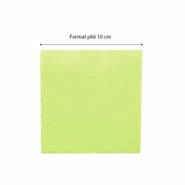 Serviette cocktail double point ouate anis 20 x 20 cm - par 100