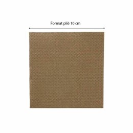 Serviette cocktail double point chocolat 20 x 20 cm - par 100