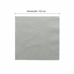 Serviette ouate grise 2 feuilles 39 x 39 cm - par 100
