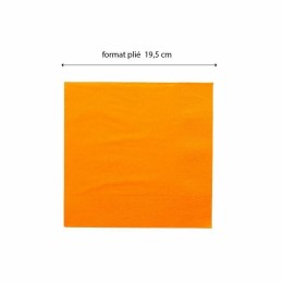 Serviette ouate orange 2 feuilles 39 x 39 cm - par 100