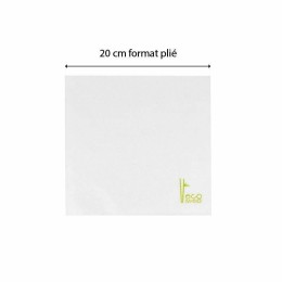 Serviette bambou blanche 40 x 40 cm - par 50