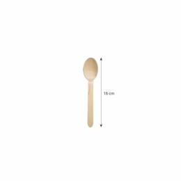 Grandes cuillères jetables en bois clair 16,5 cm - par 2500