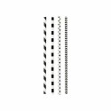 Paille papier droite assortie noire et blanche Ø 0,6 x 20 cm - par 200