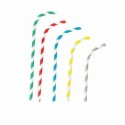 Paille papier flexible assortie Ø 0,6 x 23 cm - par 250
