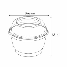 Coupe dessert 200 ml et son couvercle - par 20