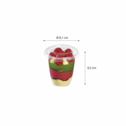 Pot à dessert plastique transparent avec couvercle Servipack 200 ml - par 1050
