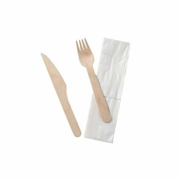Kit couverts jetable bouleau 3 en 1 - par 250