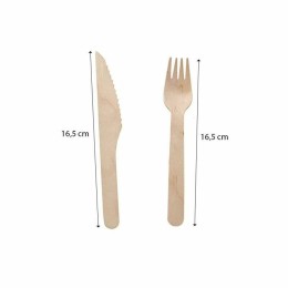 Kit couverts jetable bouleau 3 en 1 - par 250