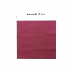 Serviette ouate prune 2 feuilles 39 x 39 cm - par 100