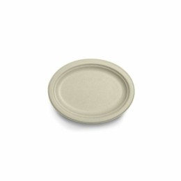 Assiette ovale 26 x 19 cm en bagasse marron - par 500