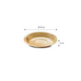 Assiette ronde en palmier 24 cm - par 100