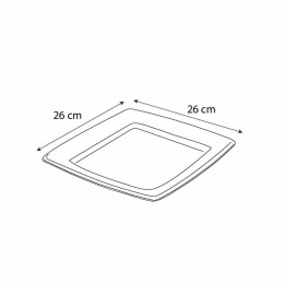 Assiette carrée en pulpe biodégradable 26 x 26 cm - par 40