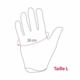 Gants vinyle transparents poudrés taille L (8/9) - par 100