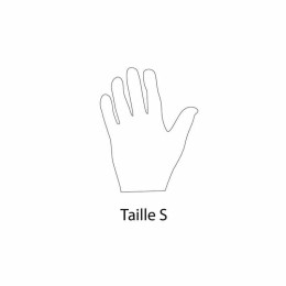 Gants vinyle transparents poudrés taille S (6/7) - par 100