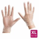 Gants vinyle transparents poudrés taille XL (9/10) - par 100