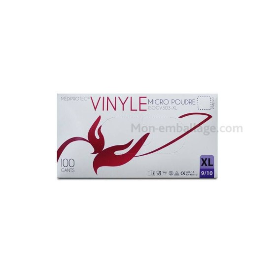 Gant vinyle naturel taille xl (9/10) - par 100