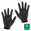 Gants nitrile noirs non poudrés taille S (6/7) - par 100