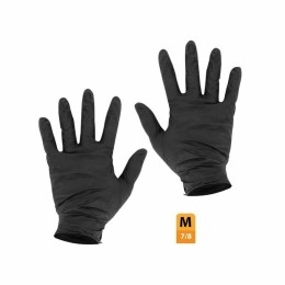 Gants nitrile noirs non poudrés taille M (7/8) - par 100