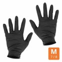 Gants nitrile noirs non poudrés taille M (7/8) - par 100