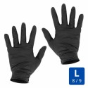 Gants nitrile noirs non poudrés taille L (8/9) - par 100
