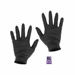 Gants nitrile noirs non poudrés taille XL (9/10) - par 100