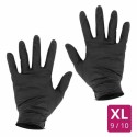 Gants nitrile noirs non poudrés taille XL (9/10) - par 100