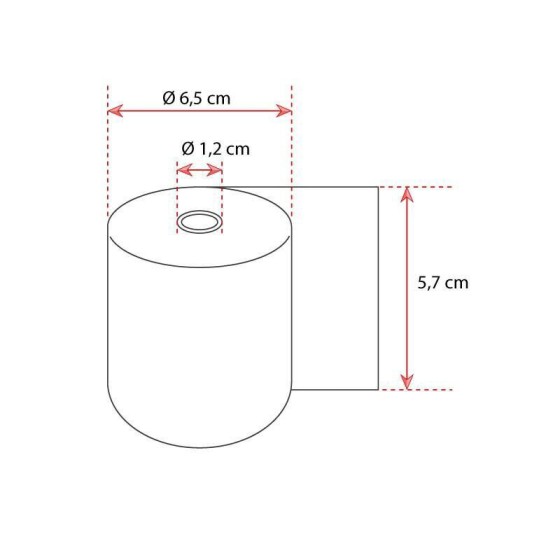 Rouleau pour machine thermique 5,7 x 6,5 x 1,2 cm - par 5