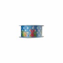 Ruban bleu décor lapin de Pâques 40 mm x 20 m - à l\'unité