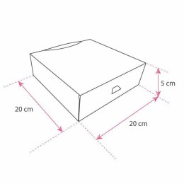 Boîte pâtissière 20 x 20 x 5 cm décor BAROQUE - par 50