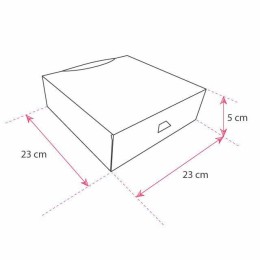 Boîte pâtissière 23 x 23 x 5 cm décor BAROQUE - par 50