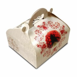 Boîte pâtissière avec poignée 20 x 18 x 7 cm décor BAROQUE- par 50