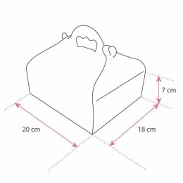 Boîte pâtissière avec poignée 16 x 18 x 7 cm décor BAROQUE- par 50