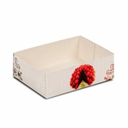 Caissette pâtissière 18 x 12 x 4,7 cm décor BAROQUE - par 100