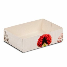 Caissette pâtissière 20 x 13 x 4,7 cm décor BAROQUE - par 100