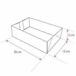 Caissette pâtissière 20 x 13 x 4,7 cm décor BAROQUE - par 100