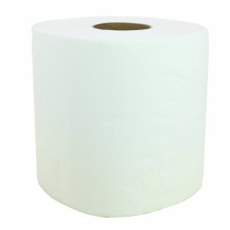 Bobine essuyage blanche prédécoupée 18,5 x 20 cm - par 6