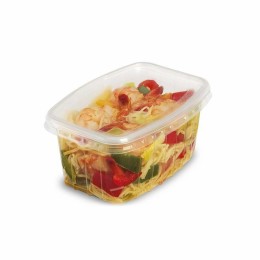 Barquette plastique transparente avec couvercle Pack Chaleur 300 ml - par 500