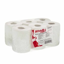 Rouleau papier d'essuyage blanc à dévidoir central - par 6