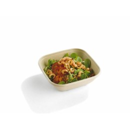 Petit saladier jetable rond avec couvercle en plastique transparent,  contenance 250 ml, emballages pour saladerie.
