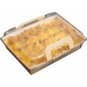 Barquette kraft ingraissable avec poignées et couvercle 500ml - par 25