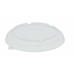 Couvercle plastique pour bol salade rond kraft brun 1250 ml - par 50